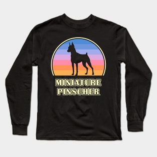 Miniature Pinscher Vintage Sunset Dog Long Sleeve T-Shirt